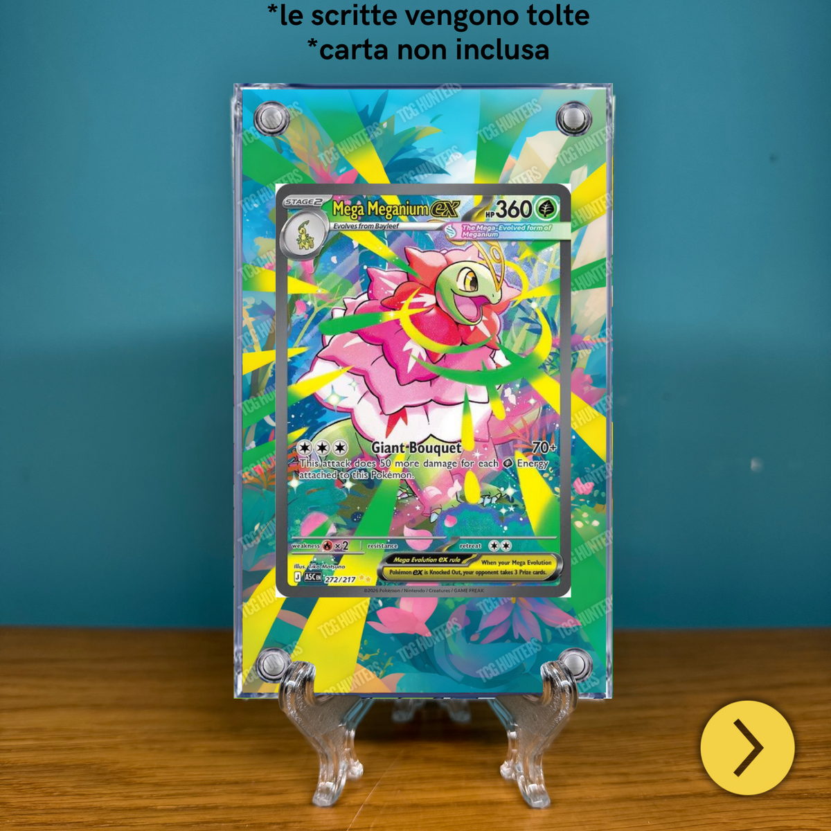 Pokémon Teca Magnetica Acrilico Extended Art - Meganium ASC 272 | Display Case1