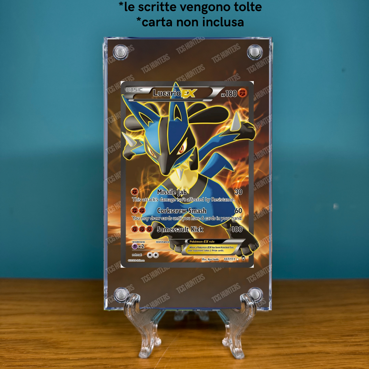 Pokémon Teca Magnetica Acrilico Extended Art - Lucario EX FFI 107 | Display Case1