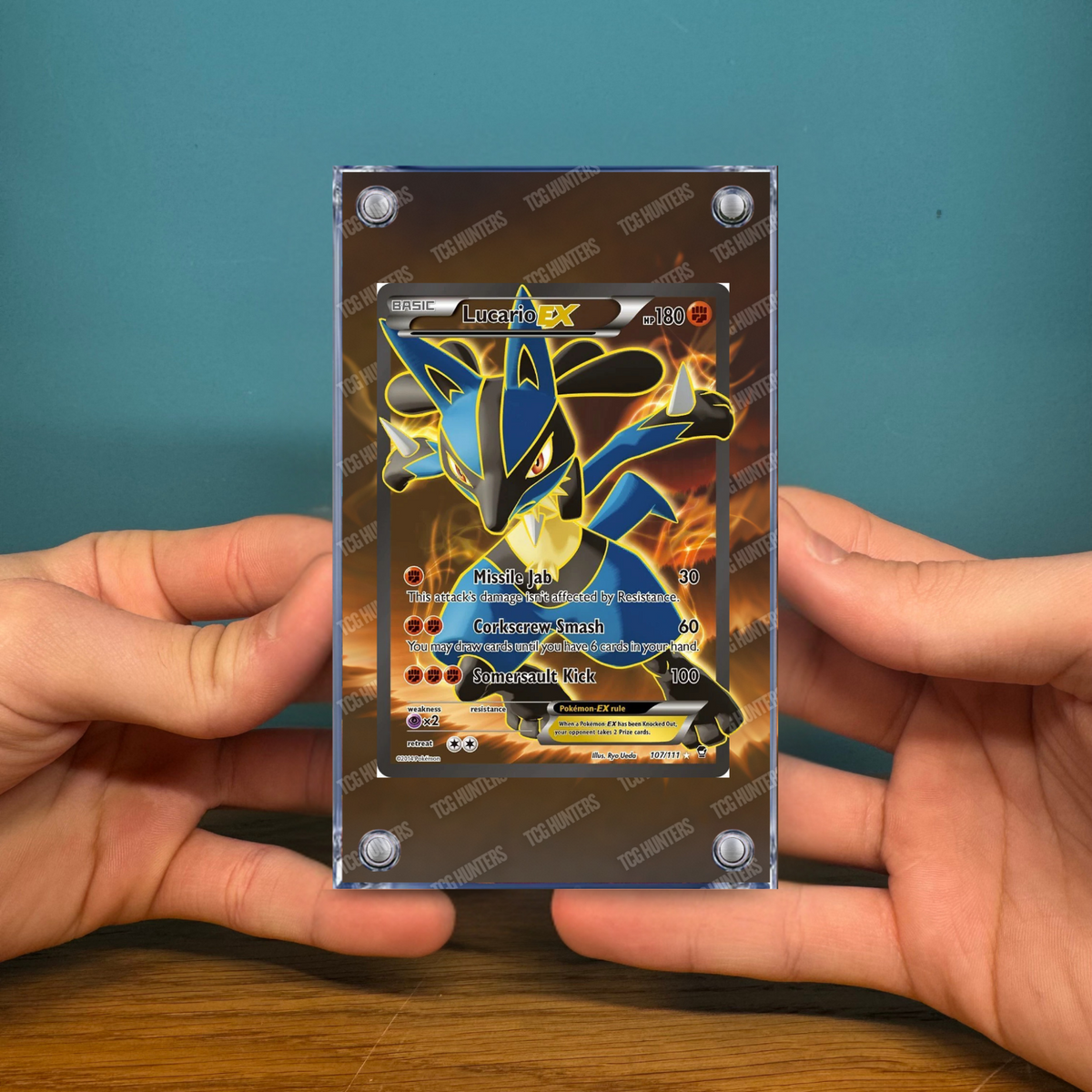 Pokémon Teca Magnetica Acrilico Extended Art - Lucario EX FFI 107 | Display Case2