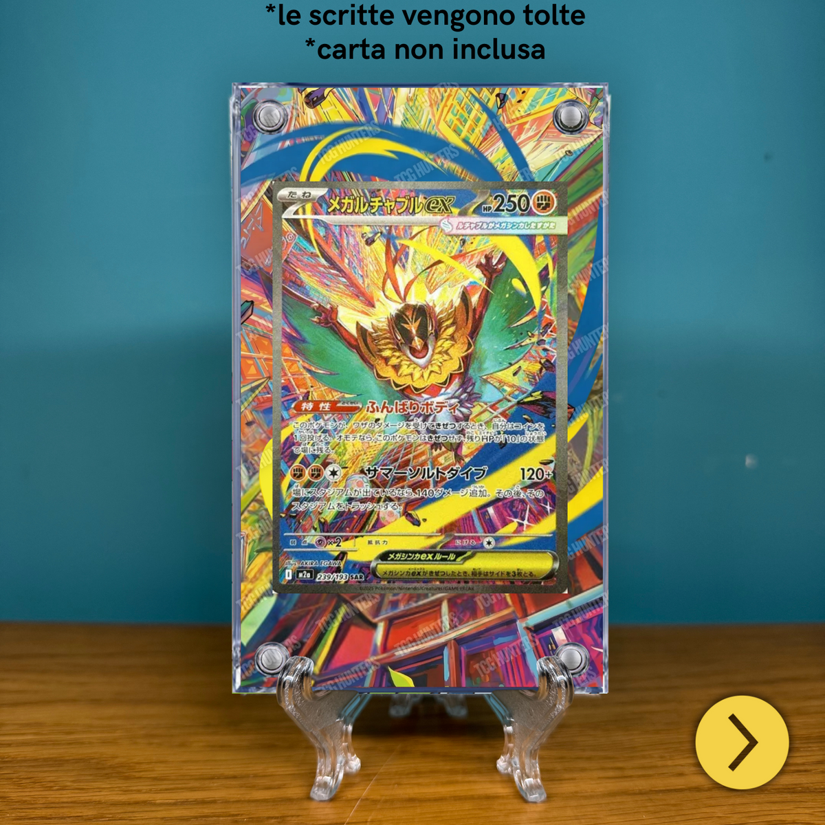 Pokémon Teca Magnetica Acrilico Extended Art - Hawlucha m2a 239 | Display Case1