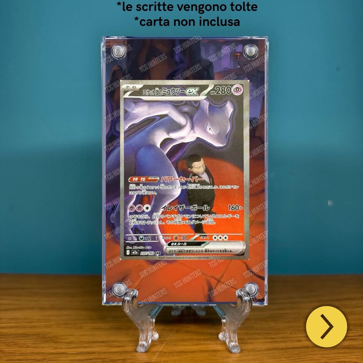 Pokémon Teca Magnetica Acrilico Extended Art - Mewtwo M2a 237 | Display Case1