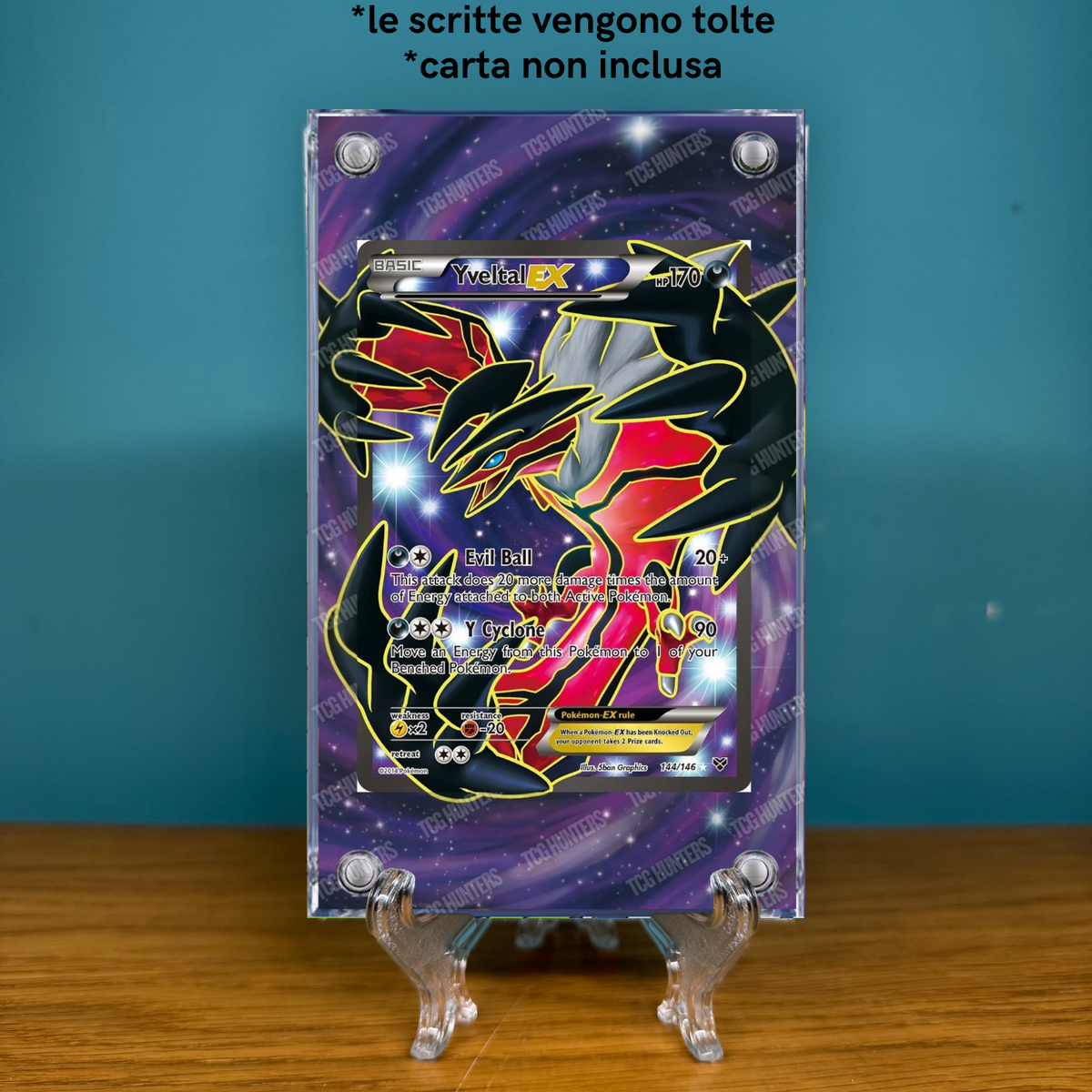 Pokémon Teca Magnetica Acrilico Extended Art - Yveltal EX XY 144 | Display Case1